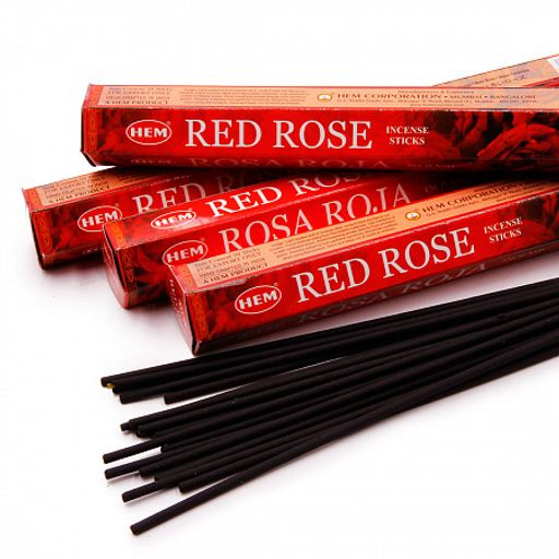 Благовония HEM RED ROSE Красная роза уп-6шт