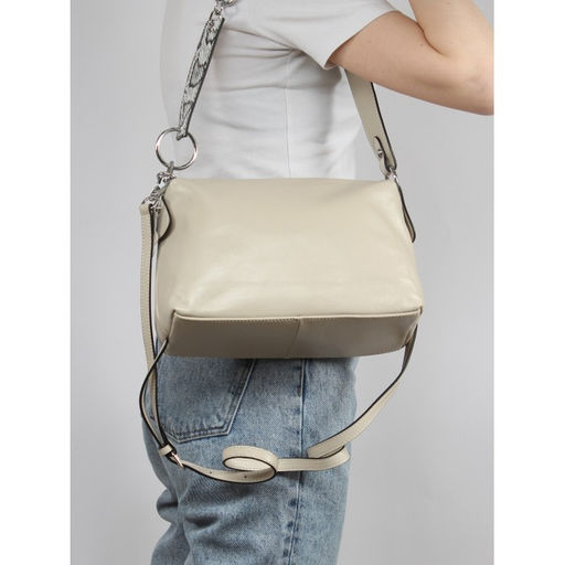 Сумка женская натуральная кожа GU 2033-3788, 1отд, плечевой ремень, бежевый SALE 261559 - Adelia фото 10