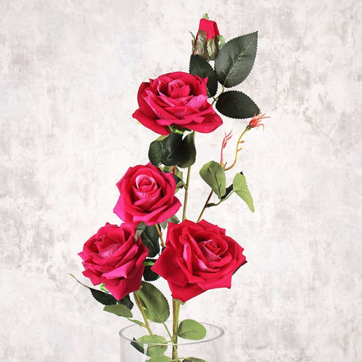 Цветок искусственный Роза 90 см 5 бутонов / NT47-6 /уп 50/400/ - Галеонтрейд фото 35