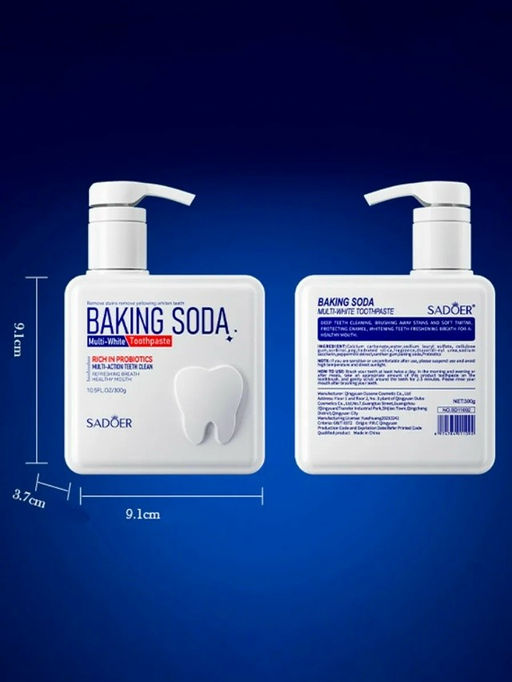 SADOER Отбеливающая зубная паста сода, 300 гр