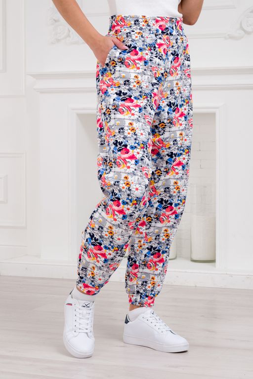 Брюки женские из футера Забава цветная палитра - Амадэль фото 6