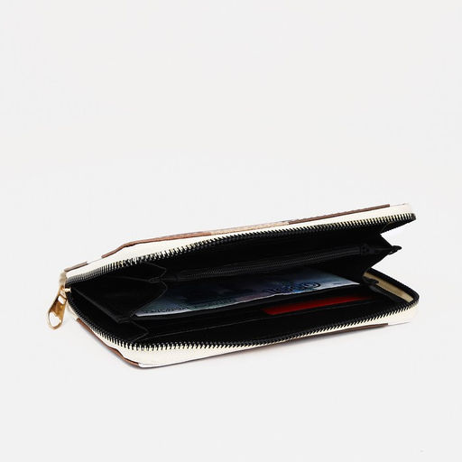 Кошелёк на молнии, бежевый