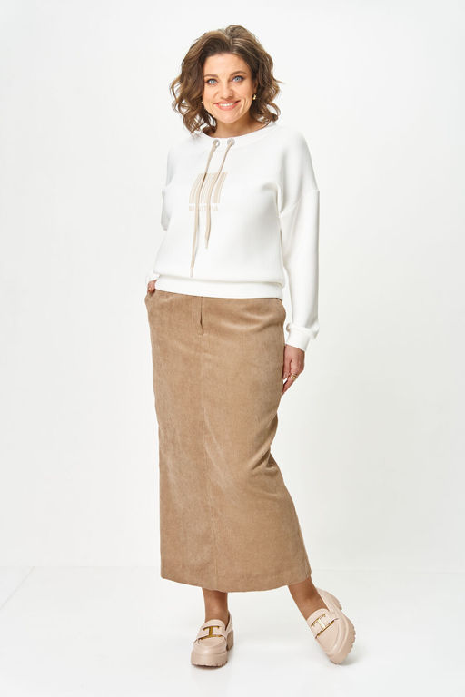 Костюм Michel Chic 1439 бежевый, белый