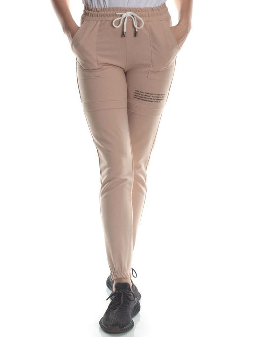 QB-65 BEIGE Брюки спортивные женские (95% хлопок, 5% стрейч) P&S - Fashion фото 2