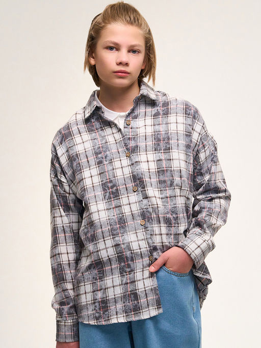 Рубашка серый CN25113FL1 - Nota bene фото 9