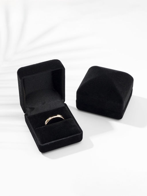 Футляр под серьги, кольцо «Традиции», бархатный, 4.5×5 см, чёрный
