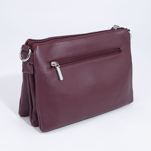 Сумка кросс-боди на молнии, цвет бордовый - Simaland фото 2