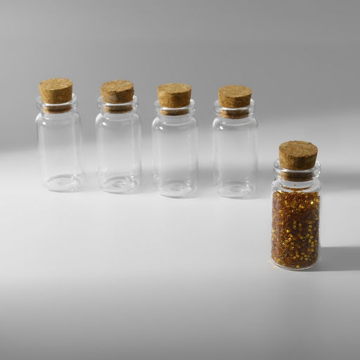 Цена за 2 шт. Баночки для хранения бисера, d=2×4 см, 5 шт.