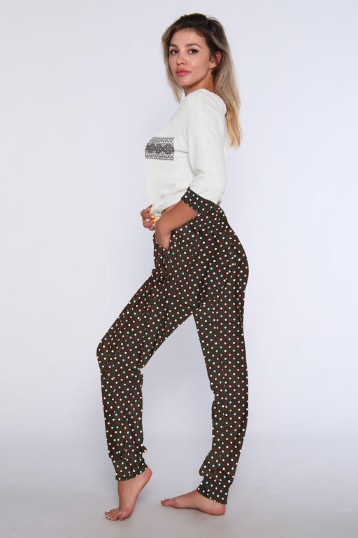 Женский домашний костюм с брюками 66