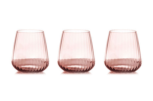 Стакан для виски, 10 см, 450 мл, 6 шт, хрустальное стекло, розовый, Opium