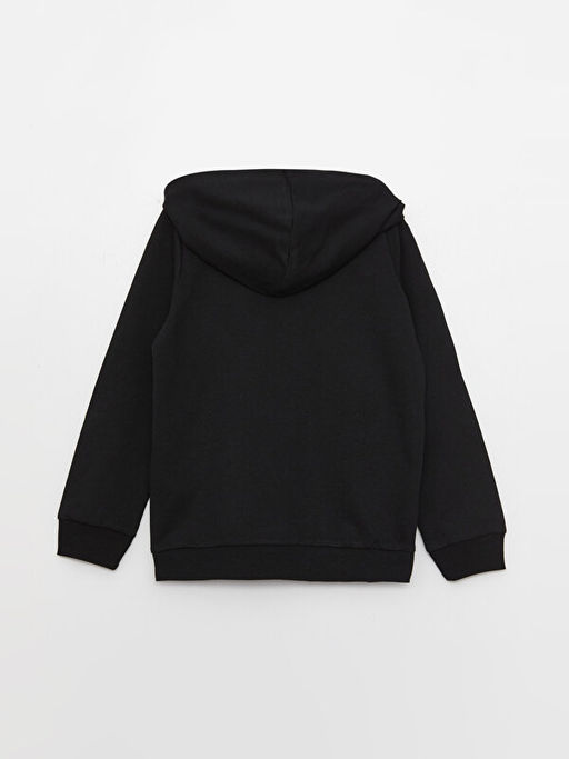 Kap??onlu Bask?l? Uzun Kollu K?z ?ocuk Fermuarl? Sweatshirt - Waikiki фото 2