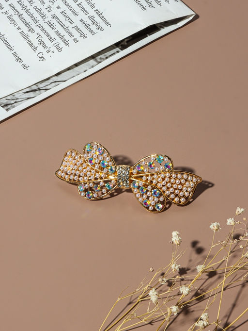 Заколка - автомат для волос «Элси», бант, 9.5 см