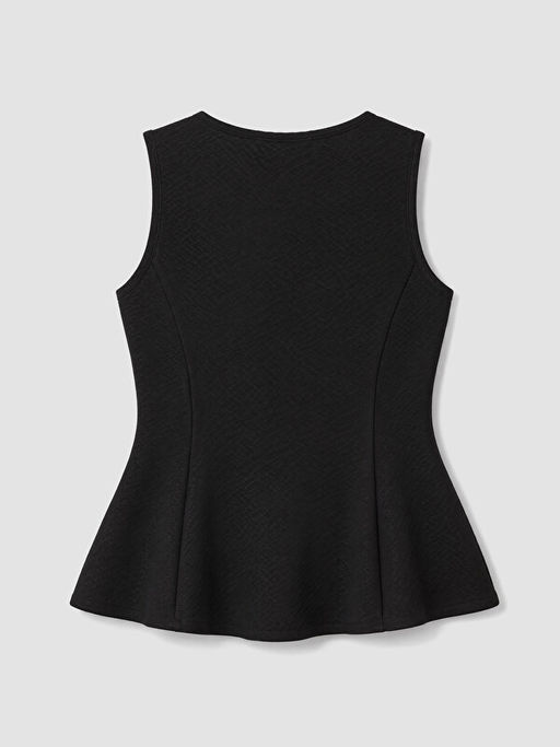 Bisiklet Yaka Peplum Bluz