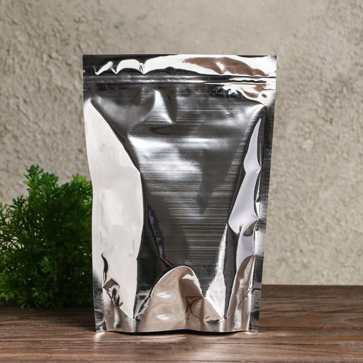 Цена за 50 шт. Пакет Zip-lock ПП, метализзированный, со сплошным окном, 18 х 26 см