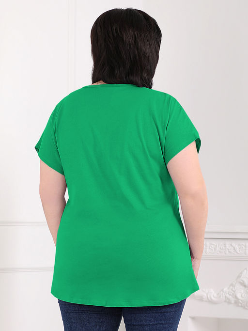 Блузка из тенселя изумрудная - Almond фото 2
