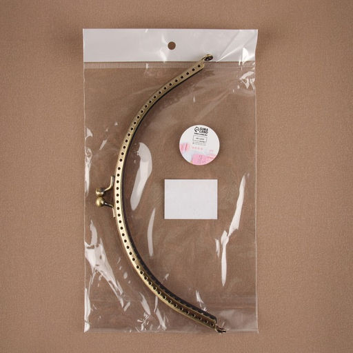 Фермуар пришивной «Полукруг», 20×9 см, цвет бронзовый