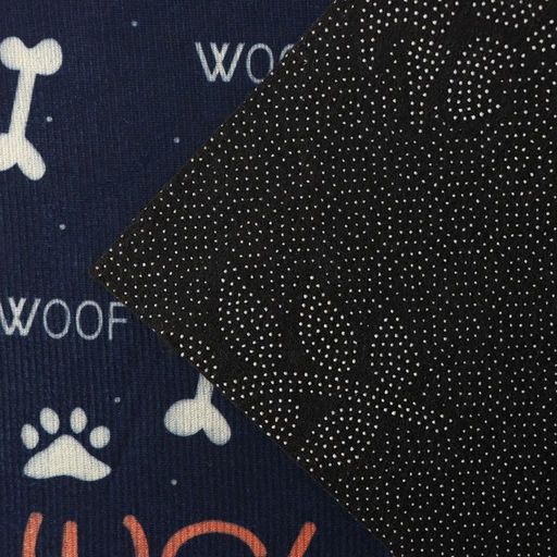 Коврик придверный Доляна «Корги», влаговпитывающий, без окантовки, 39×59 см, чёрный