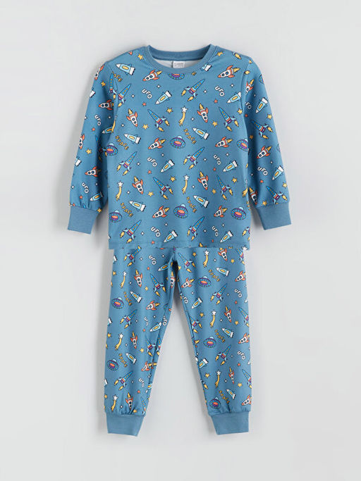 Bisiklet Yaka Erkek ?ocuk Pijama Tak?m?