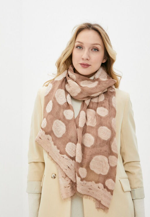 Однотонный палантин деворе Нежные розы - Модные истории фото 2