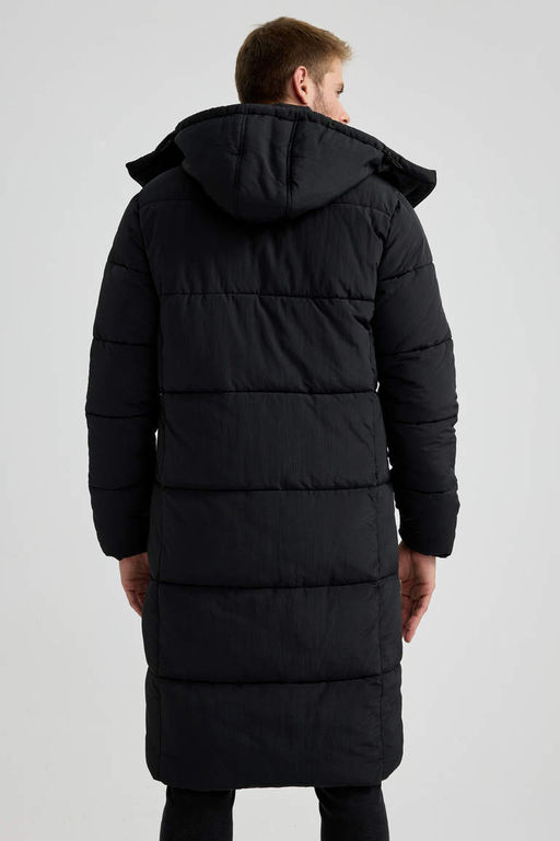 Водоотталкивающая куртка-пуховик с капюшоном. Парка - Defacto фото 10