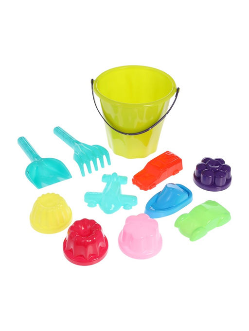 Набор игрушек для песочницы «Непоседа», 11 предметов: ведро, лопатка, грабельки, 8 формочек