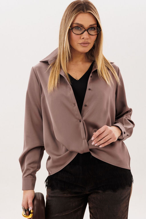 Блуза ANELLI 1663 поцелуй капучино  фото 6