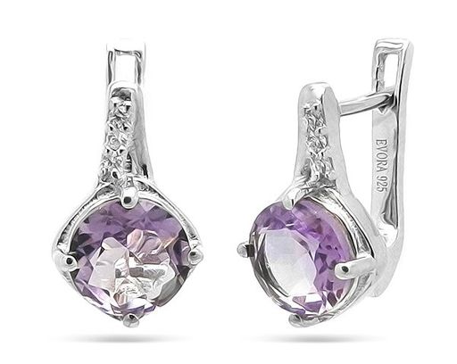 Серьги, аметист, Жюли