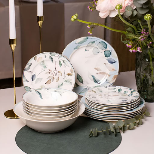 Набор столовый Jewel Оливи, 19 предметов (нью бон) фарфор арт. ПС0030-03