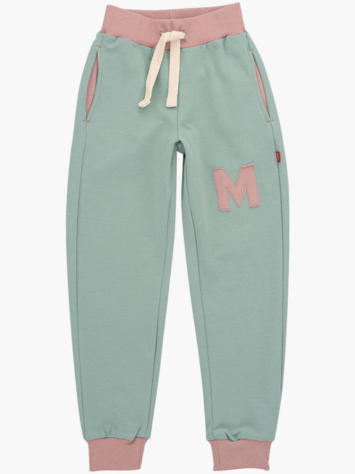 Брюки на резинке из кашкорсе для девочки UD 0855 мята/персик - Mini maxi фото 14