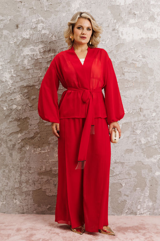 Костюм Anastasia 1063.1 рубиновый красный фото 4