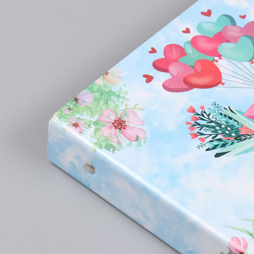 Фотоальбом на кольцах 25 листов Keep memories Любовь там, где в неё верят!, с наклейками, 19?27?3 см