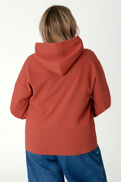Арт. 15115 Худи женское с капюшоном 46-54 (5 шт) Цвет:терракотовый - Калинка фото 8