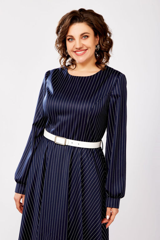 Платье Swallow 810 темно-синий+белая полоска фото 4