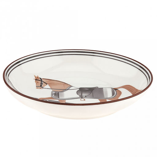 Конь Тарелка глубокая фарфоровая д180мм, h35мм, 420мл, с деколью, отводка, молочный, Символ 2026 года (Китай) - Домашняя мода фото 2