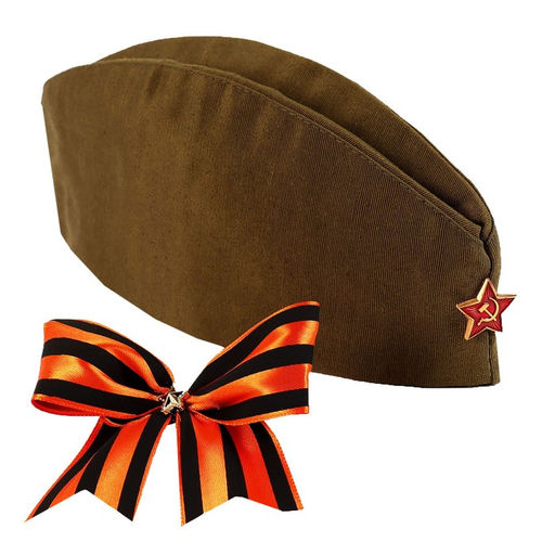 Набор 9 мая, 2 предмета: пилотка, лента на значке