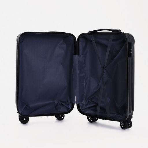 Чемодан малый 20, отдел на молнии, кодовый замок, цвет чёрный - Simaland фото 9