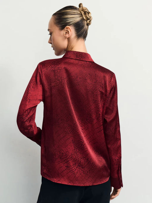 Атласная блузка с принтом / Zarina