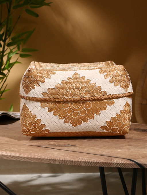 Корзинка плетёная «Манадо», 30×30×19 см, бамбук, светлая