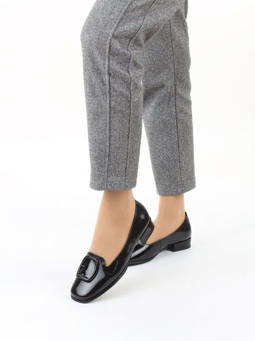 06-DLG03-2 BLACK Туфли женские (натуральная кожа)