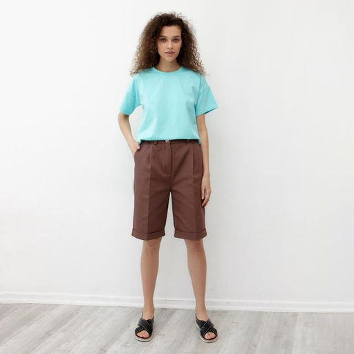 Футболка женская MINAKU REGULAR FIT, голубая, размер 42