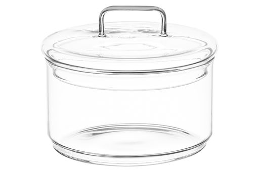 Банка д/хранения 3-х секционная 400 мл 11,5*11,5*20 см "Crystal glass" + стеклянная крышка, стекло
