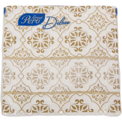 Салфетки бумажные 33*33 3сл 20л СФ GrandPero Deluxe арт. 2227, 2289, 2296, 2302 - Полимербыт фото 2