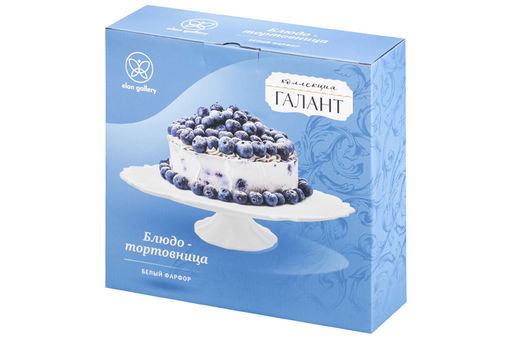 Блюдо-тортовница 29*29*8 см Галант на ножке, фарфор - Elan gallery фото 6