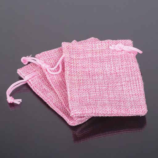 Мешочек: Холщовый розовый (5 шт)