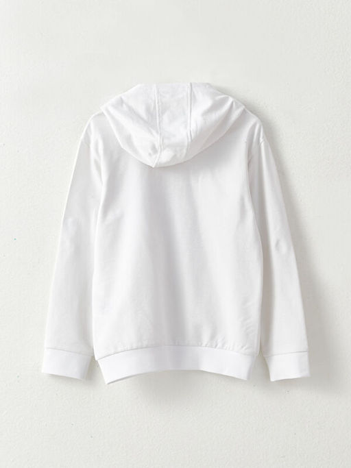 Kap??onlu Bask?l? Uzun Kollu Erkek ?ocuk Sweatshirt - Waikiki фото 2