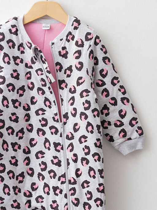 Bisiklet Yaka Uzun Kollu Bask?l? K?z Bebek Fermuarl? Uyku Tulumu - Waikiki фото 3