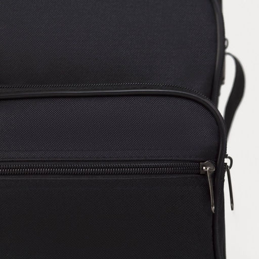 Сумка мужская Luris, 2 отдела на молнии, 3 наружных кармана, чёрная