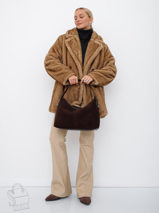 Сумка женская кожаная 1078M coffee Polina&Eiterou