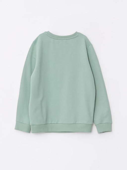 Bisiklet Yaka Bask?l? Uzun Kollu K?z ?ocuk Sweatshirt - Waikiki фото 2