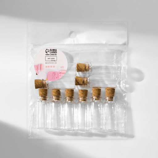 Баночки для хранения бисера, d=1.2×3 см, 10 шт.